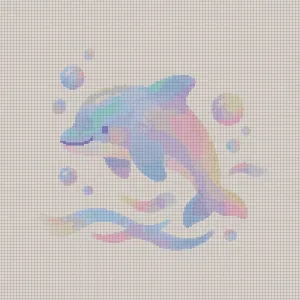 Pastel Gradient Dolphin